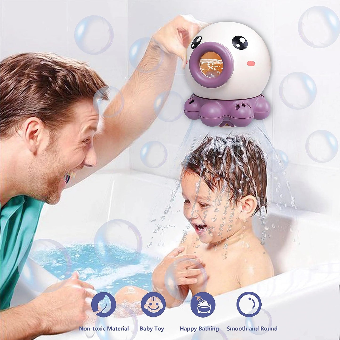 Octopus Fountain Bath Toy β Rotating Water Jet Shower for Kids AllvueCo
