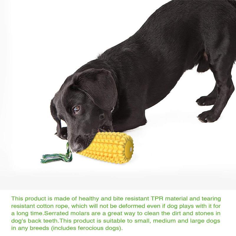 Durable Corn-Shaped Dog Chew Toy – Squeaky TPR Toy for Aggressive Chewers - AllvueCo