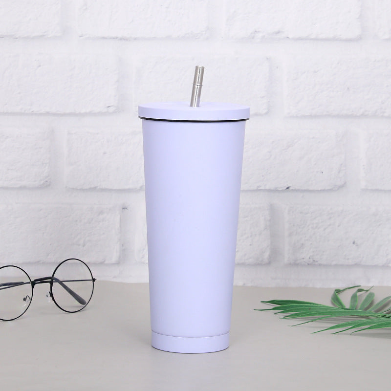 Creative Insulated Coffee Cup with Stainless Steel Straw – 750ml AllvueCo