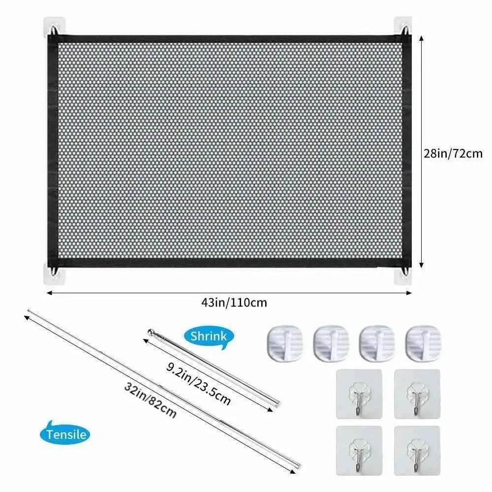 Magic Mesh Safety Gate – Portable Pet Barrier for Doors & Stairs