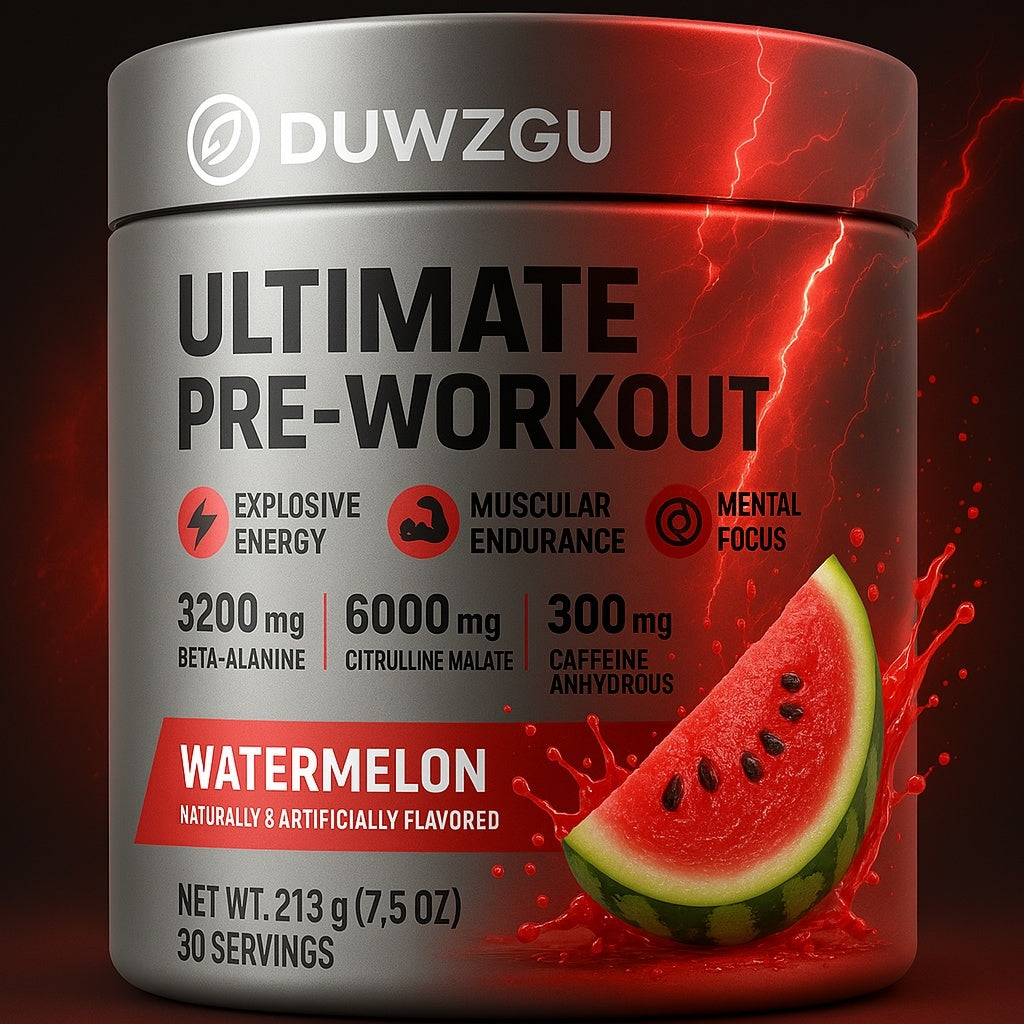 Ultimate Pre-Workout β Watermelon Flavor | 30 Servings (360g Bottle) AllvueCo