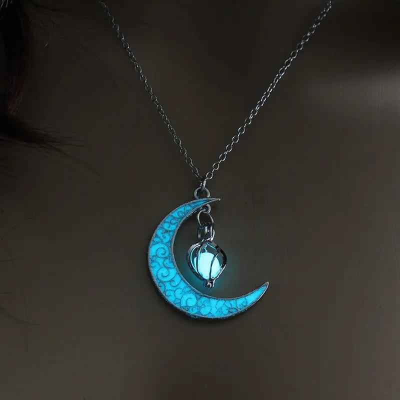 Glowing Pendant Necklace with Silver Plated Chain | Jewelry & Accessories