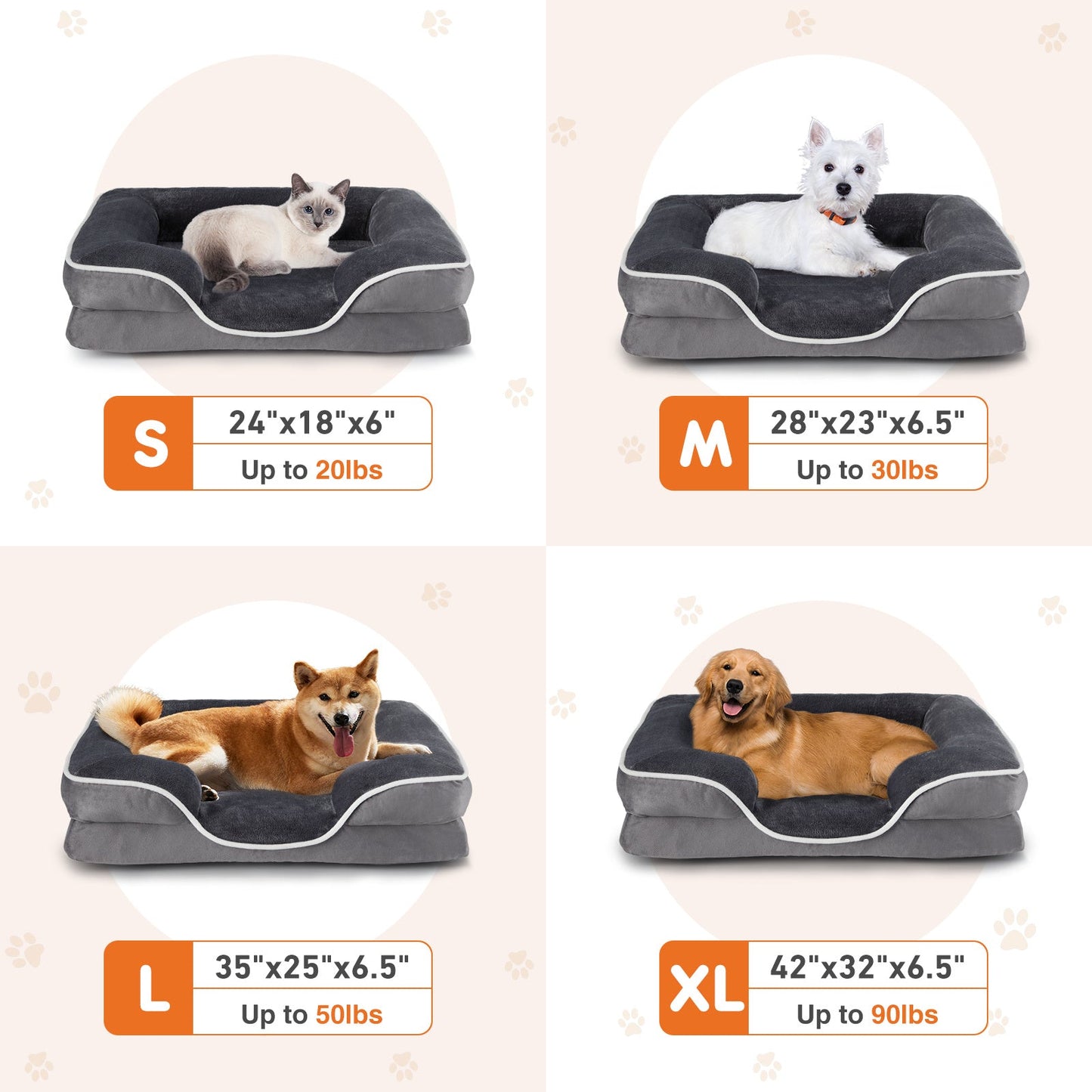 Warm Washable Pet Sofa Bed – Removable Sleeping Mat for Cats & Dogs, Soft Plush Cushion for All Seasons - AllvueCo