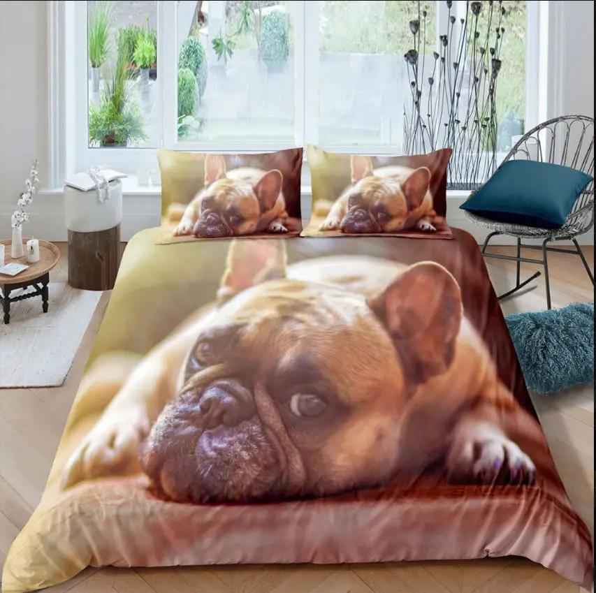 3D Pug Bedding Set - Stylish Digital Printing Home Decor