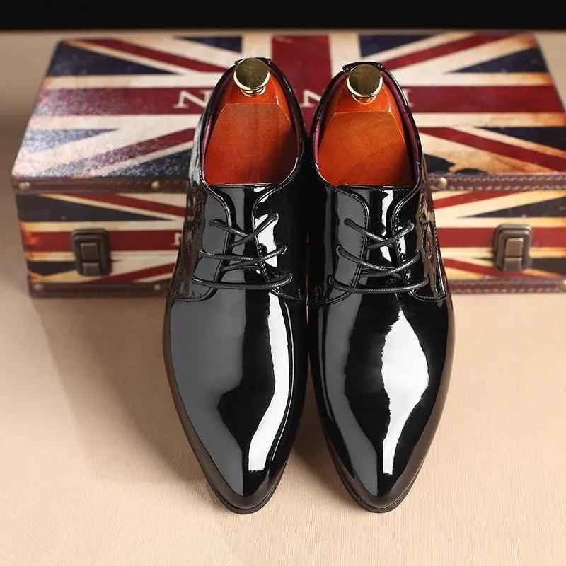 Men Business Casual Dress Shoes - Stylish Leather Shoes for Office and Evening Wear