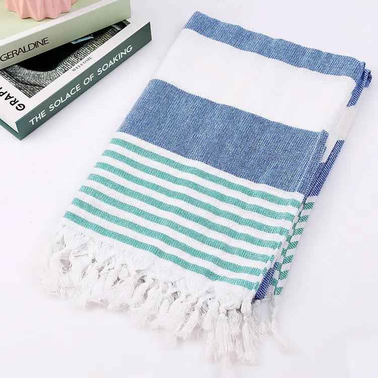 Cotton Striped Beach Towel 100x180cm - Stylish Striped Beach Towel for Fun in the Sun