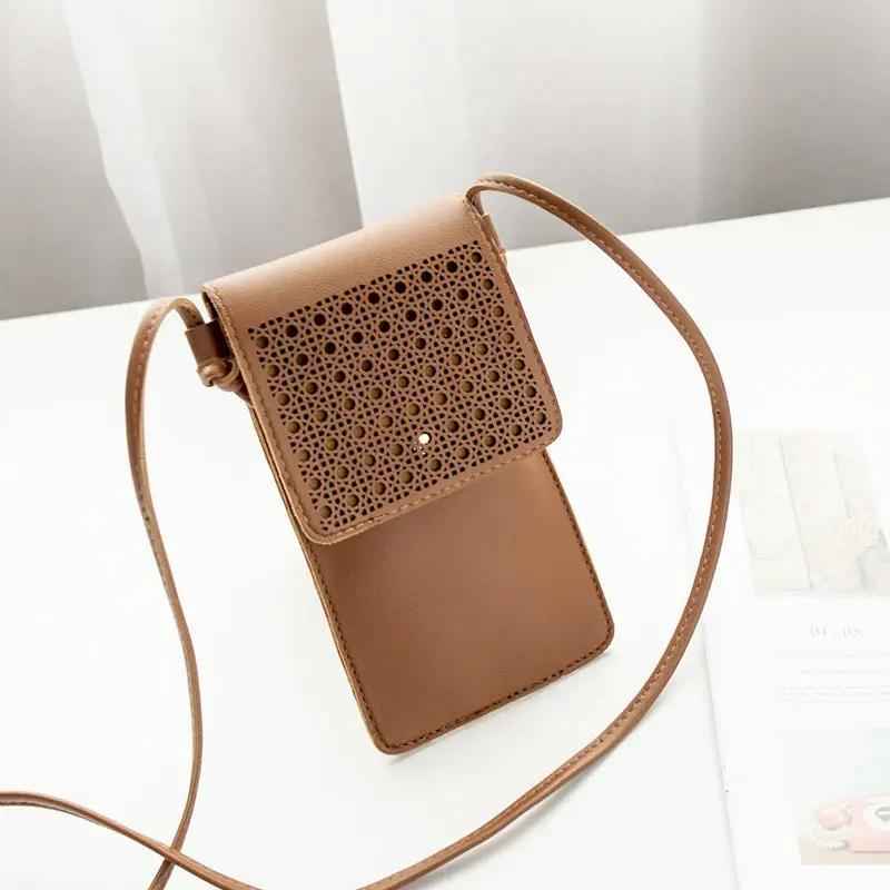 Cross Body Phone Bag with Touch Screen Clear Window for Smartphones