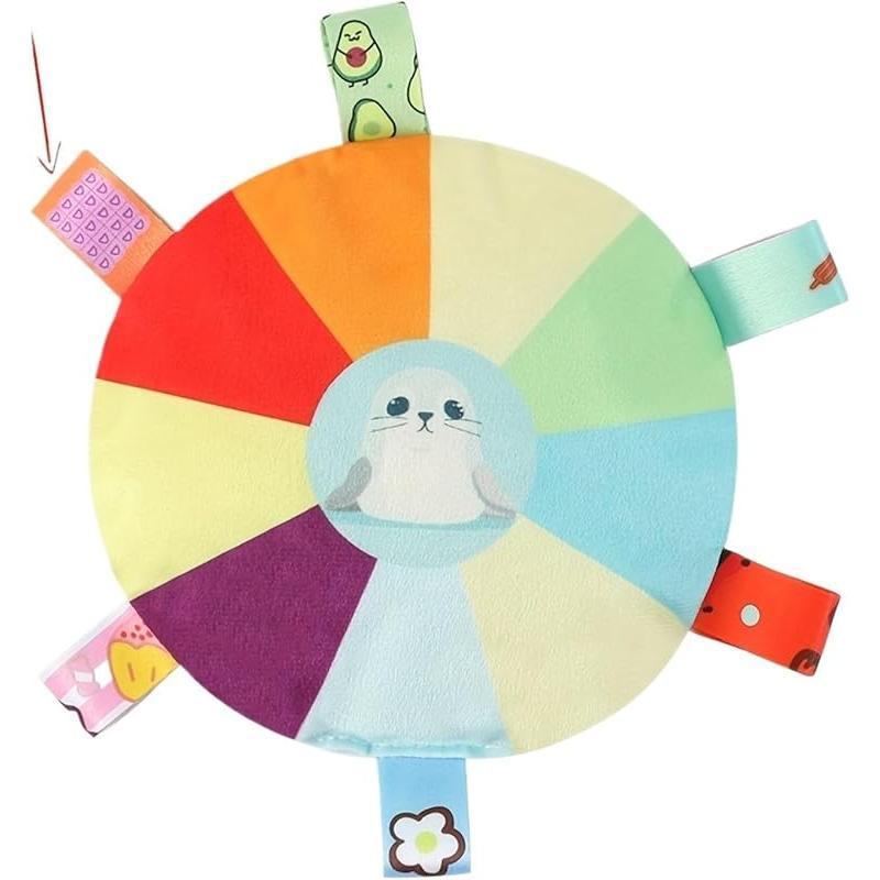 Soft Plush Dog Flying Disc Toy – Interactive Tug & Chew Toy with Bell Inside - AllvueCo