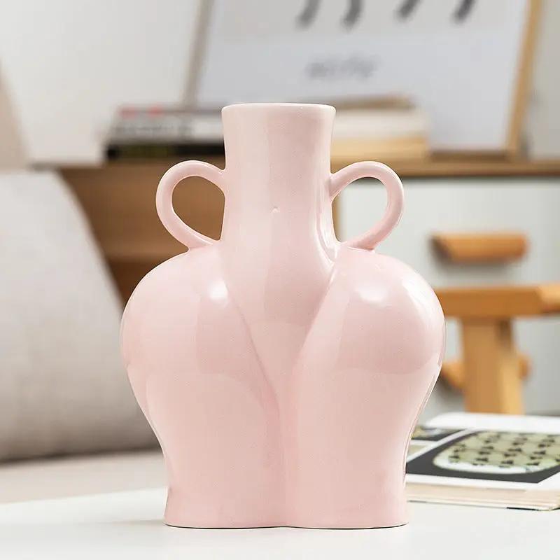 Artificial Human Body Art Vase Arrangement - Hydroponic Flower Plant - AllvueCo