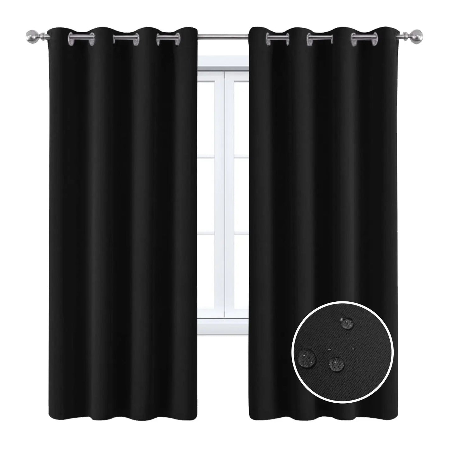 Full Blackout Curtain with Black Lining for Light Control - AllvueCo