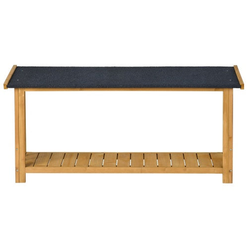 Large Wooden Dog House with Porch – Outdoor Cabin Style Shelter for Medium & Large Dogs - AllvueCo