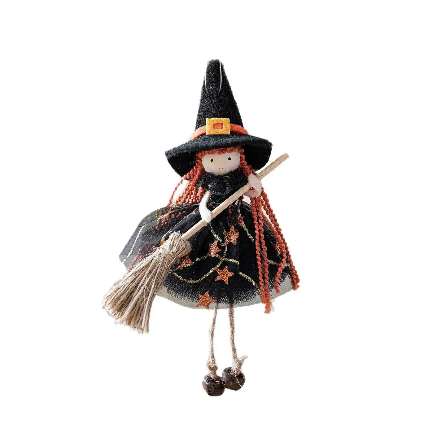 Halloween Mesh Broom Girl Angel Christmas Tree Pendant - AllvueCo