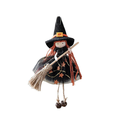 Halloween Mesh Broom Girl Angel Christmas Tree Pendant - AllvueCo