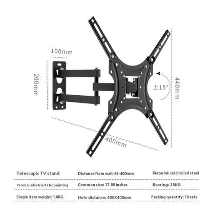 Universal Wall Mount Bracket for 32–55” Displays – Heavy-Duty Metal Frame for Maximum Support