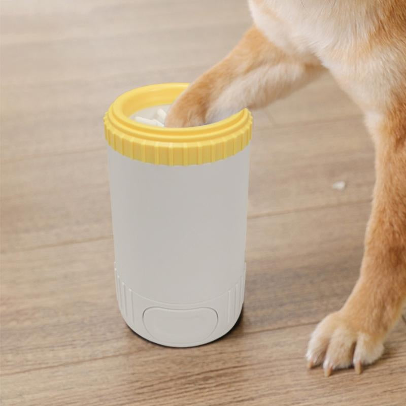Pet Semi-Automatic Foot Washing Cup – Portable Dog Paw Cleaner with Soft Silicone Bristles - AllvueCo