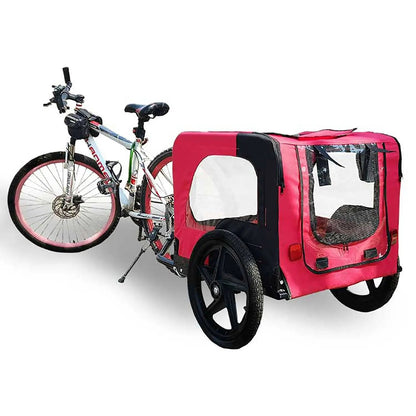 Foldable Bicycle Trailer for Pets – Outdoor Dog Trailer with Safety Mesh & Wheels - AllvueCo