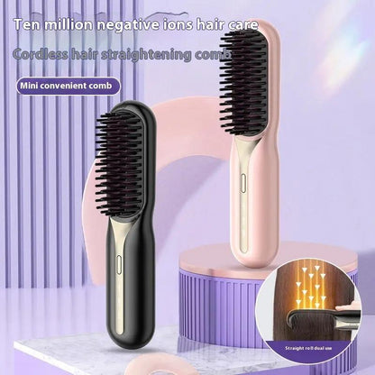 Portable Wireless Hair Straightening Comb - Quick Styling Tool - AllvueCo