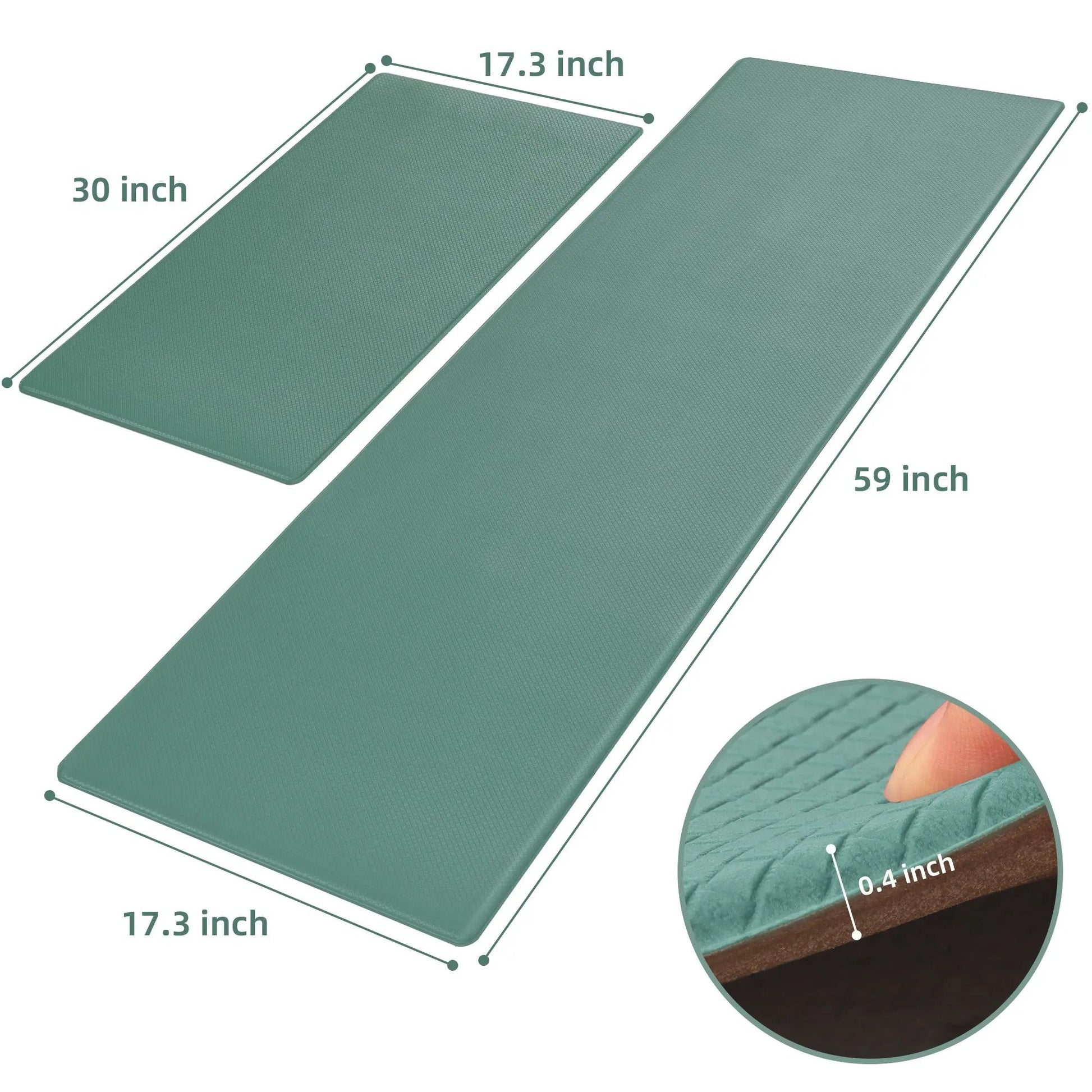 Non-Slip Waterproof Kitchen Floor Mat Set – 2-Piece Easy-to-Clean Anti-Fatigue Rugs for Home - AllvueCo
