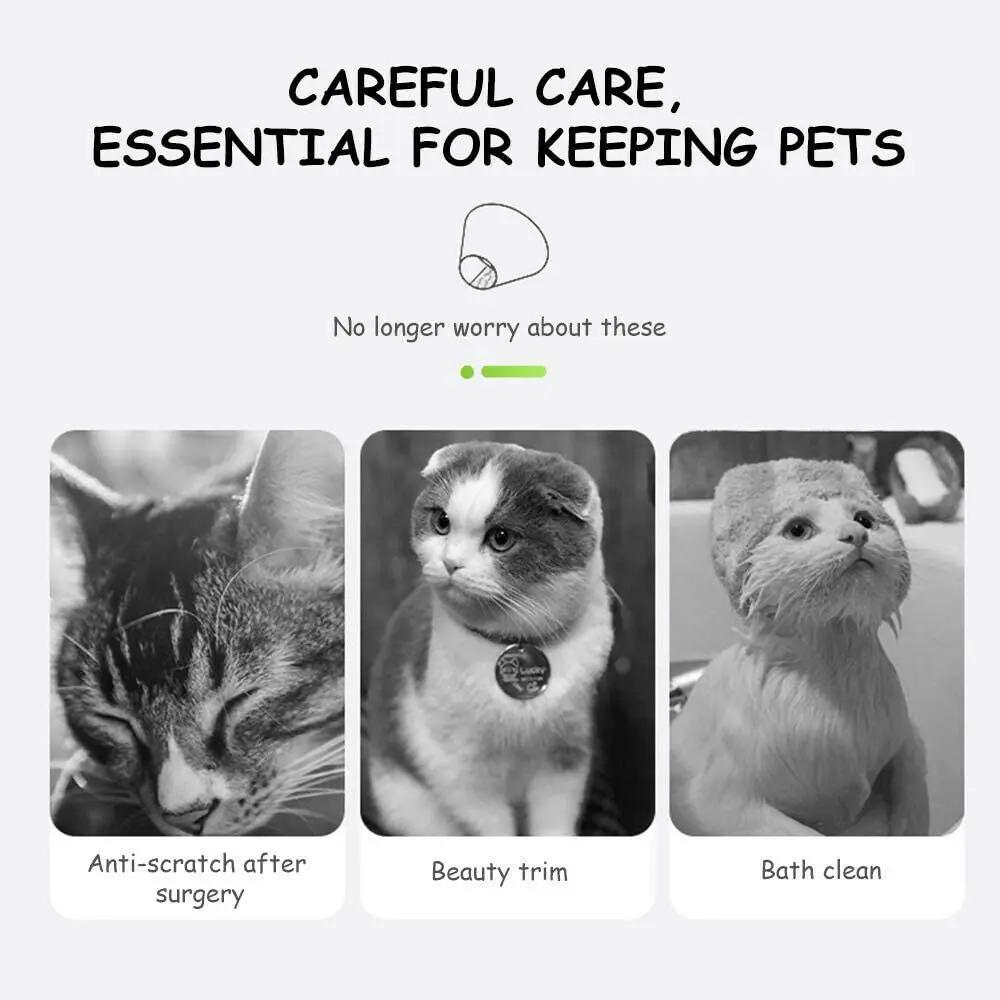 Adjustable Pet Neck Cone Recovery Collar for Cats and Kittens - AllvueCo