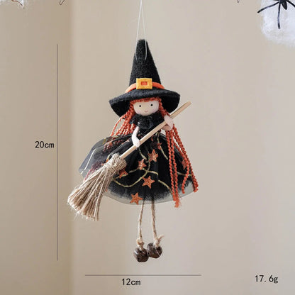Halloween Mesh Broom Girl Angel Christmas Tree Pendant - AllvueCo