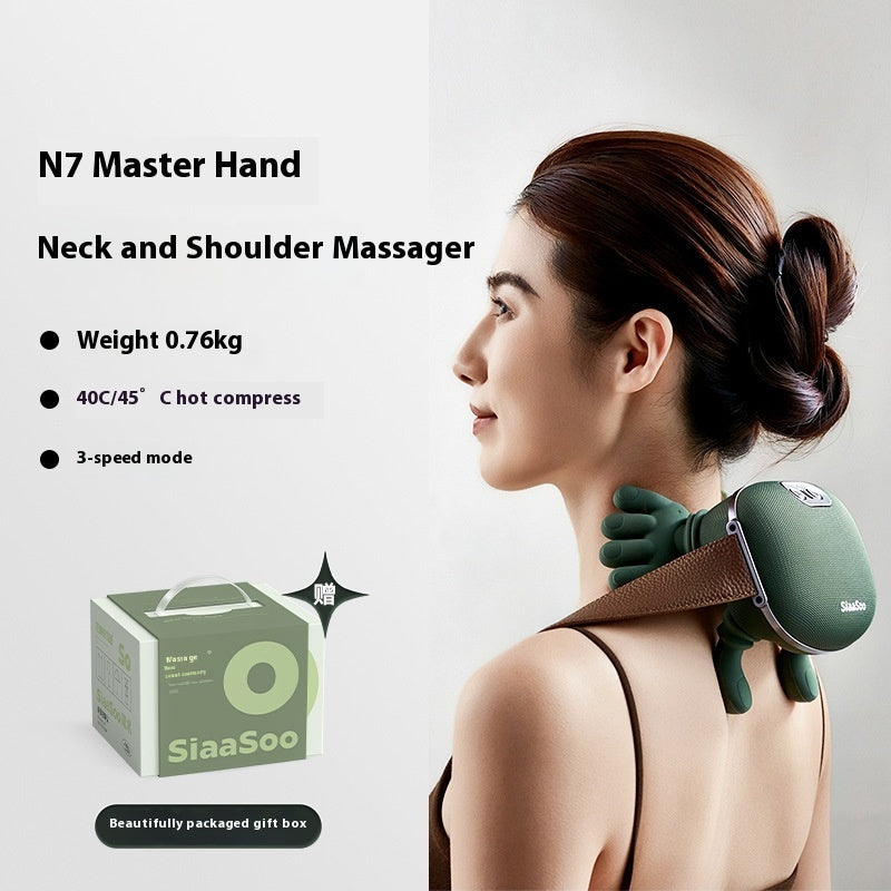 Wireless 4D Electric Neck & Shoulder Massager with Heat – Pain Relief & Relaxation AllvueCo