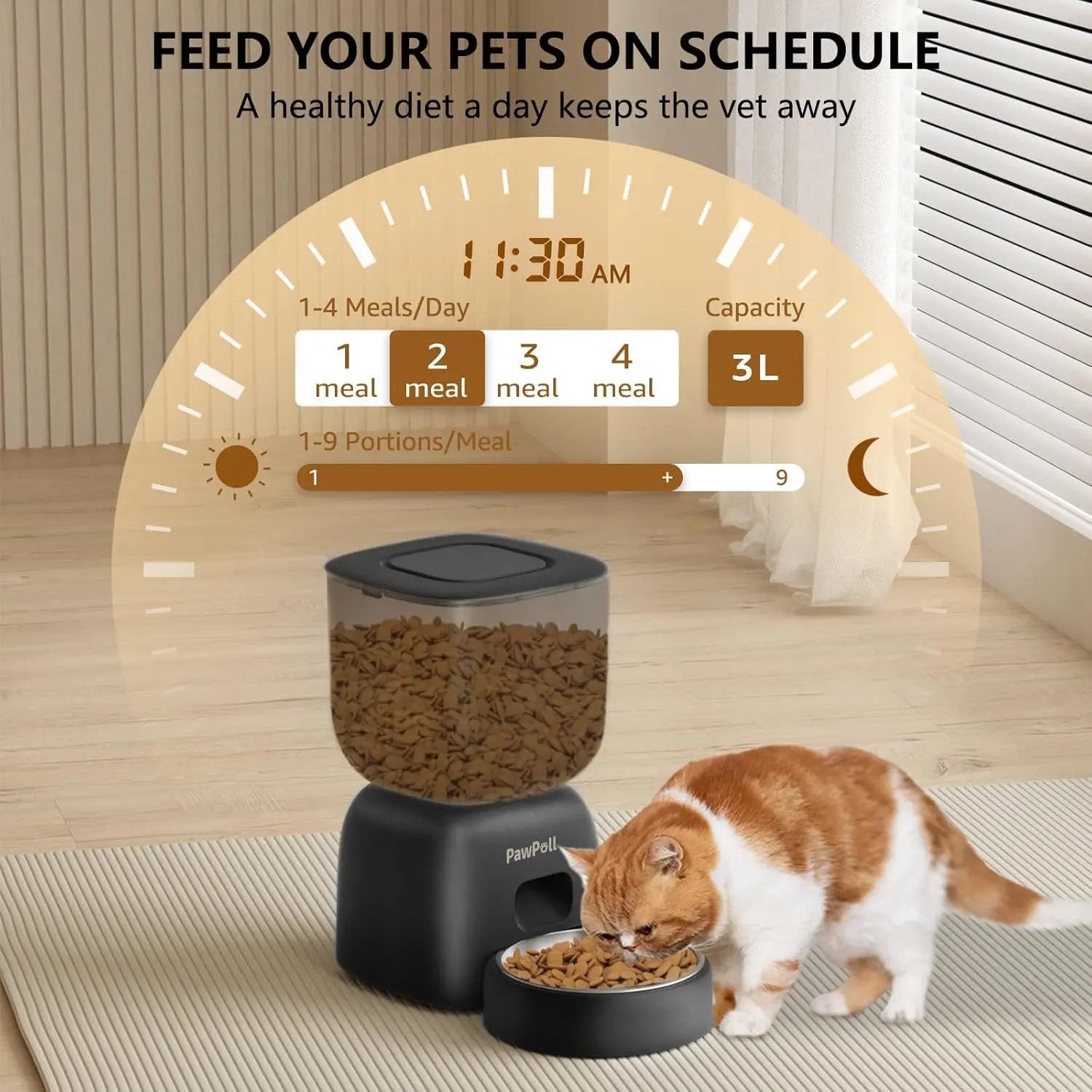 Smart Cat Feeding System – Dual Power Automatic Cat Feeder & Water Dispenser - AllvueCo