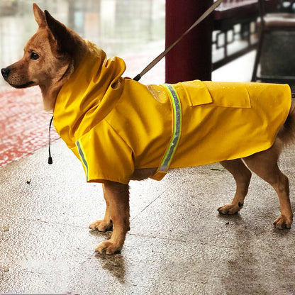 Waterproof Dog Raincoat with Hood – Soft, Breathable Jacket for Small Dogs with Transparent Cap & Belly Protection - AllvueCo