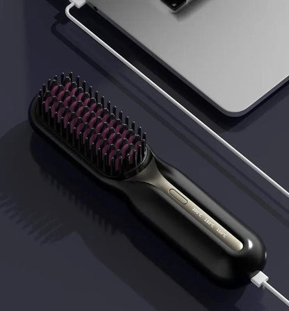 Portable Wireless Hair Straightening Comb - Quick Styling Tool - AllvueCo
