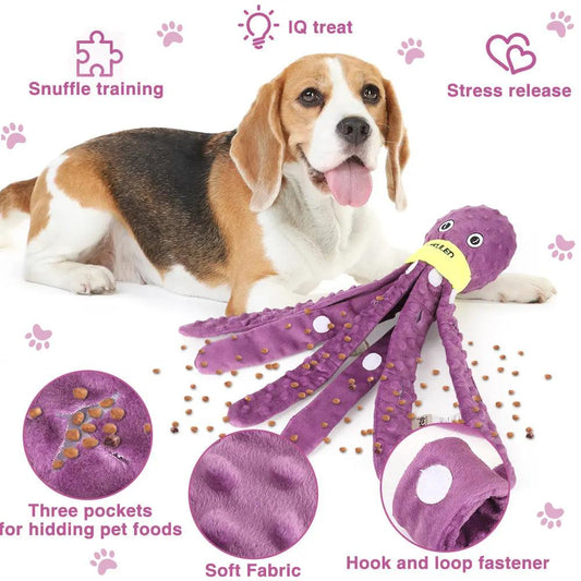 Dog Snuffle Toy Dog Plush Octopus Toy, Dog Puzzle Games Inte | Electronic Learning Toys - AllvueCo