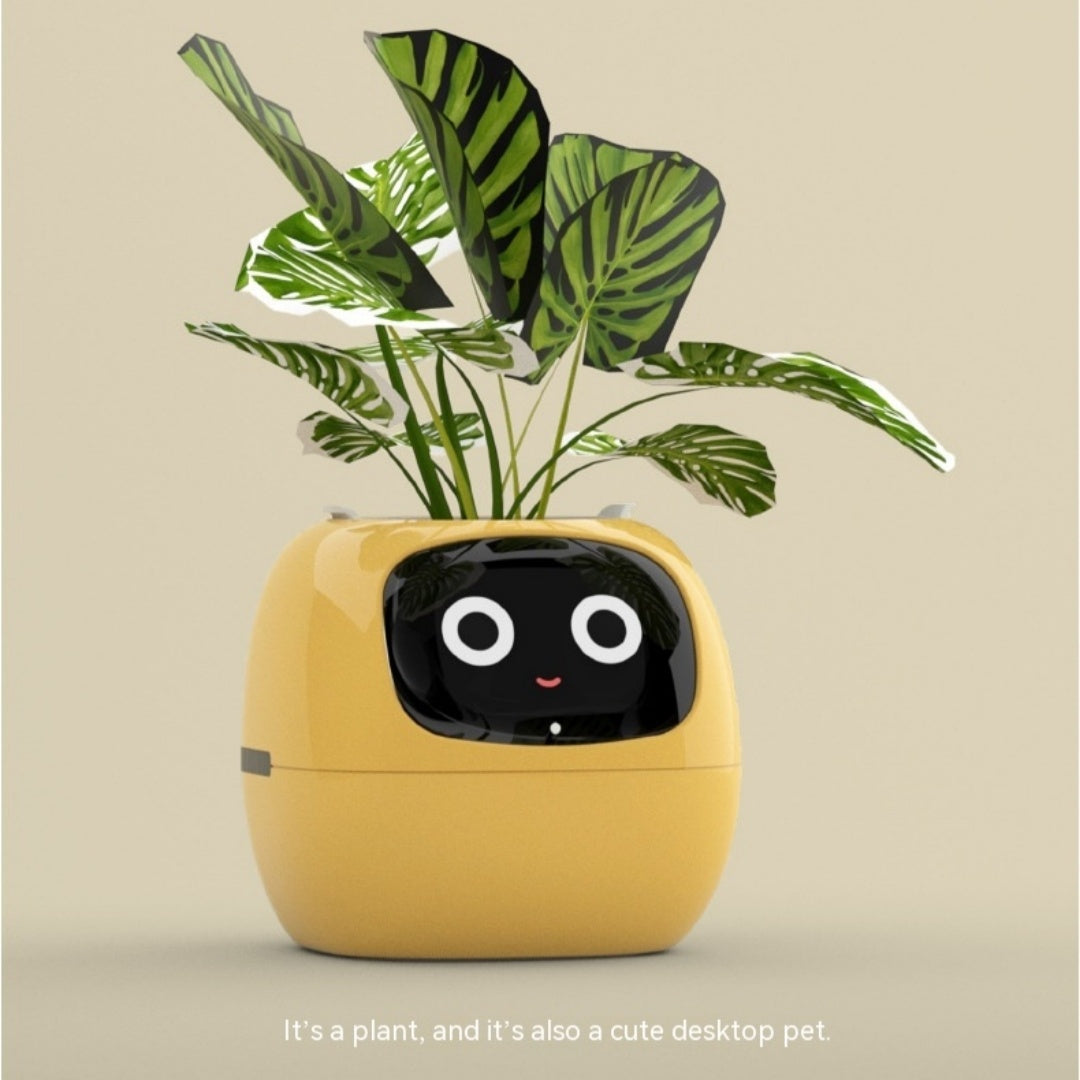 Smart Planter with AI Sensors – Interactive Plant Care with 49+ Expressions & Real-Time Monitoring AllvueCo