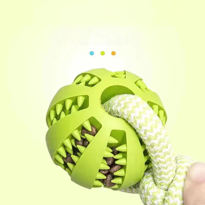 Dog Toy Treat Balls Interactive Hemp Rope Rubber Leaking Bal | Electronic Learning Toys - AllvueCo