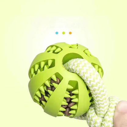 Dog Toy Treat Balls Interactive Hemp Rope Rubber Leaking Bal | Electronic Learning Toys - AllvueCo