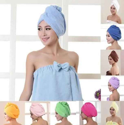 Women's Hair Dryer Cap - Quick Drying Absorbent Towel for Effortless Hair Care
