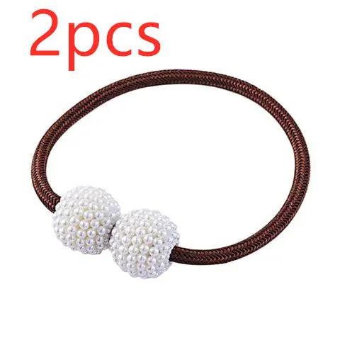 Magnetic Curtain Tiebacks with Pearl Beads - Elegant Home Decor - AllvueCo