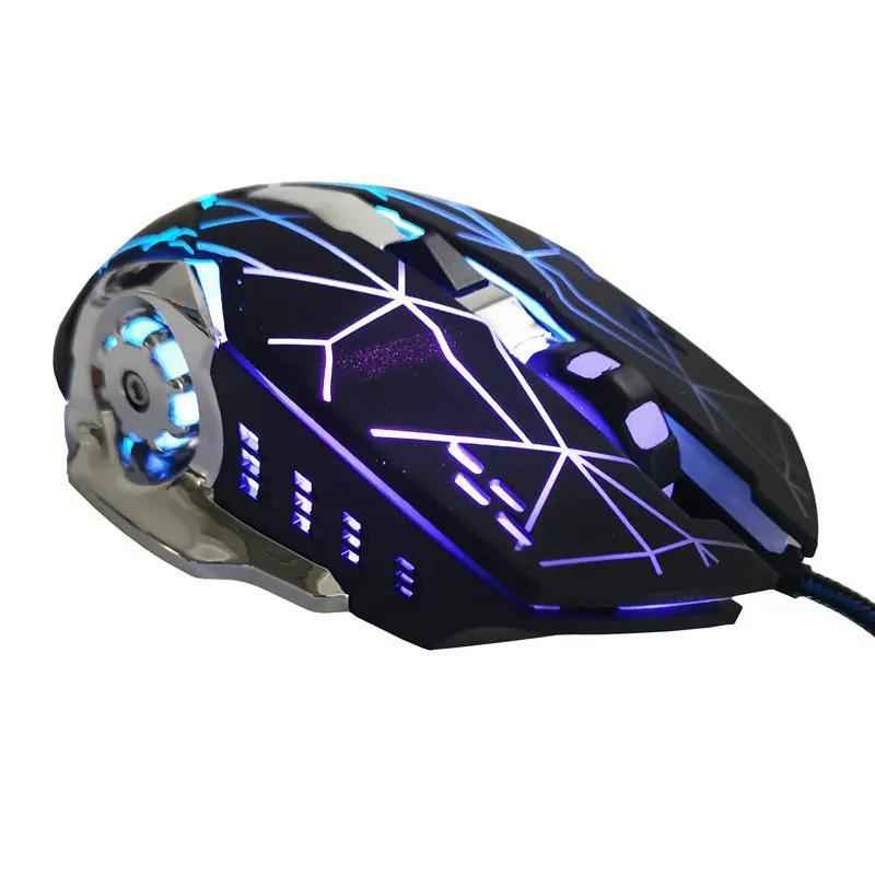 Wired Gaming Mouse 5500 DPI - High-Performance Optical Mouse with 7-Color LED Backlight for Gamers