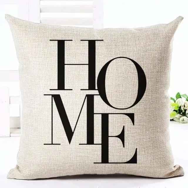 Letter Home Cushion Cover - Stylish Decorative Throw Pillow Cover for Cozy Interiors