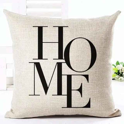 Letter Home Cushion Cover - Stylish Decorative Throw Pillow Cover for Cozy Interiors
