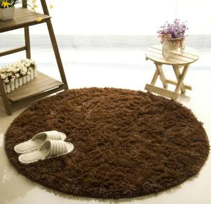Fluffy Round Rug Carpets for Living Room Decor - Faux Fur Area Rug - AllvueCo