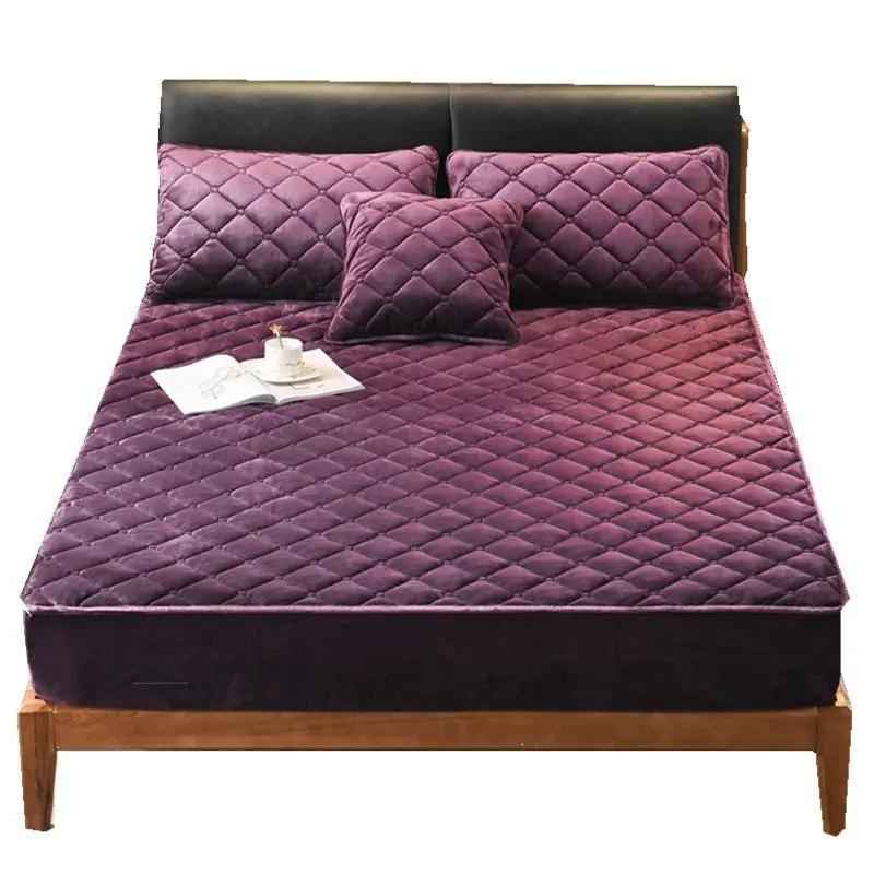 Crystal Fleece Bed Cover - Stylish and Functional Padded Bedding