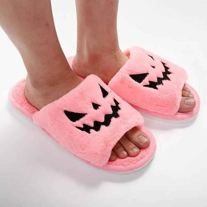 Halloween Warm Slippers for Women - Cute and Cozy Winter Home Shoes