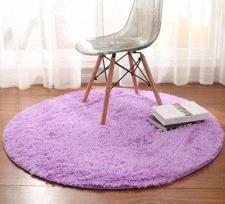 Fluffy Round Rug Carpets for Living Room Decor - Faux Fur Area Rug - AllvueCo