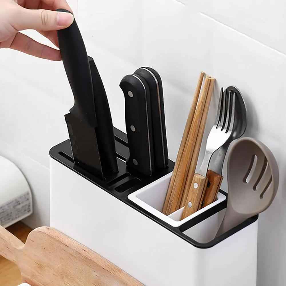 Multi-Functional Kitchen Storage Rack for Optimal Knife and Tableware Organization