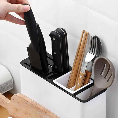 Multi-Functional Kitchen Storage Rack for Optimal Knife and Tableware Organization