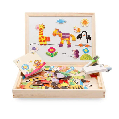 Children’s Magnetic Jigsaw Puzzle Toy – Educational Learning Board for Kids AllvueCo