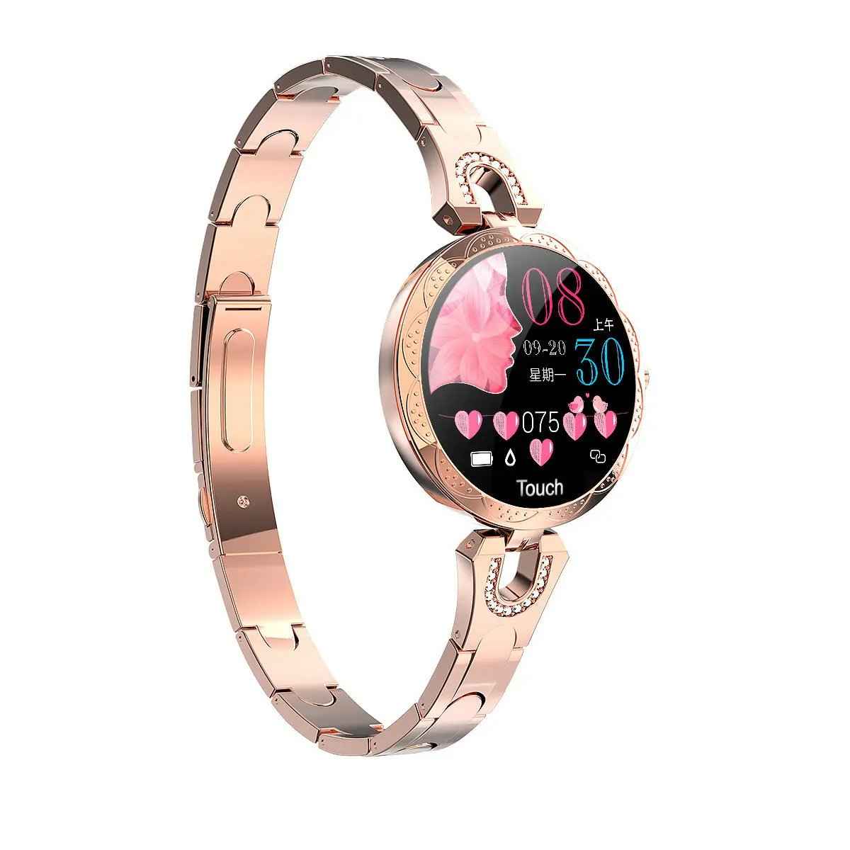 Fashion Women's Smart Watch - Waterproof Wearable Device with Heart Rate Monitor