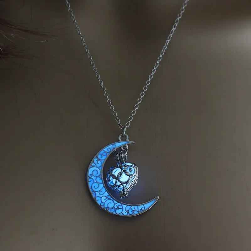 Glowing Pendant Necklace with Silver Plated Chain | Jewelry & Accessories