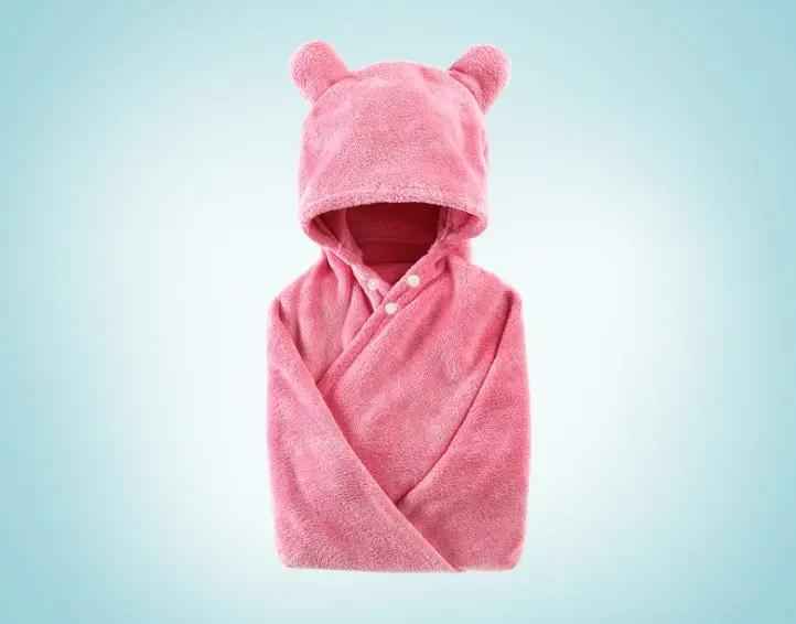 Cotton Baby Hooded Bath Towel for Adorable Baby Care & Electronic Learning Toys