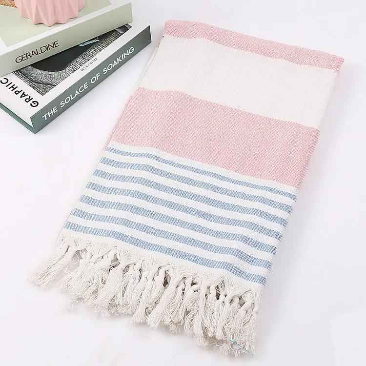 Cotton Striped Beach Towel 100x180cm - Stylish Striped Beach Towel for Fun in the Sun