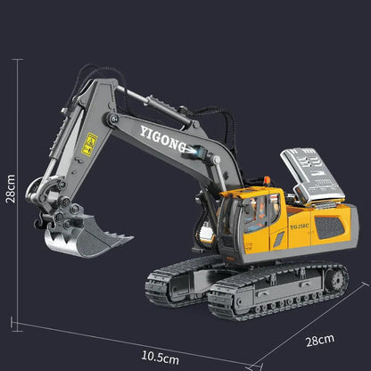 Children's Simple Alloy Charging Excavator Toy Car My Store