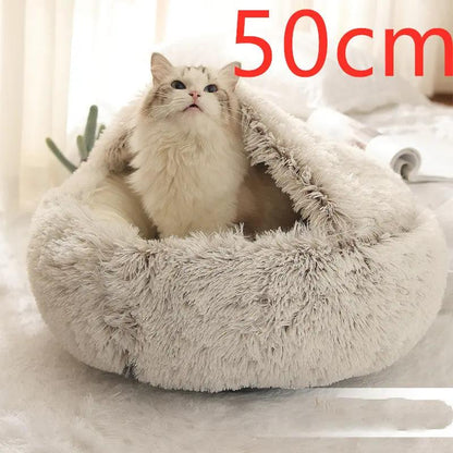 2 In 1 Dog And Cat Bed Pet Winter Bed Round Plush Warm Bed H | Other My Store